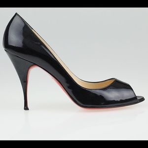 Sz 9.2 Christian Louboutin Black Peep-Toe pump A-2